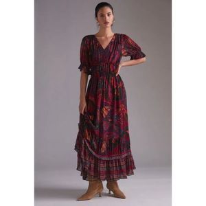 New Anthropologie Farm Rio Floral Maxi Dress Size Small